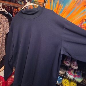 high collar long sleeve shirt